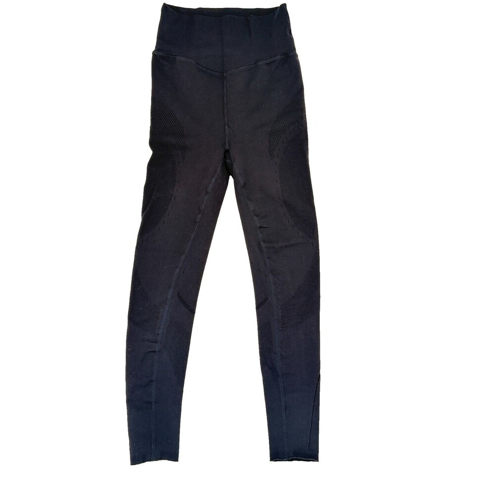 Fabletics Womens Leggings Black Seamless Perforated High Rise‎ Yoga Athletic